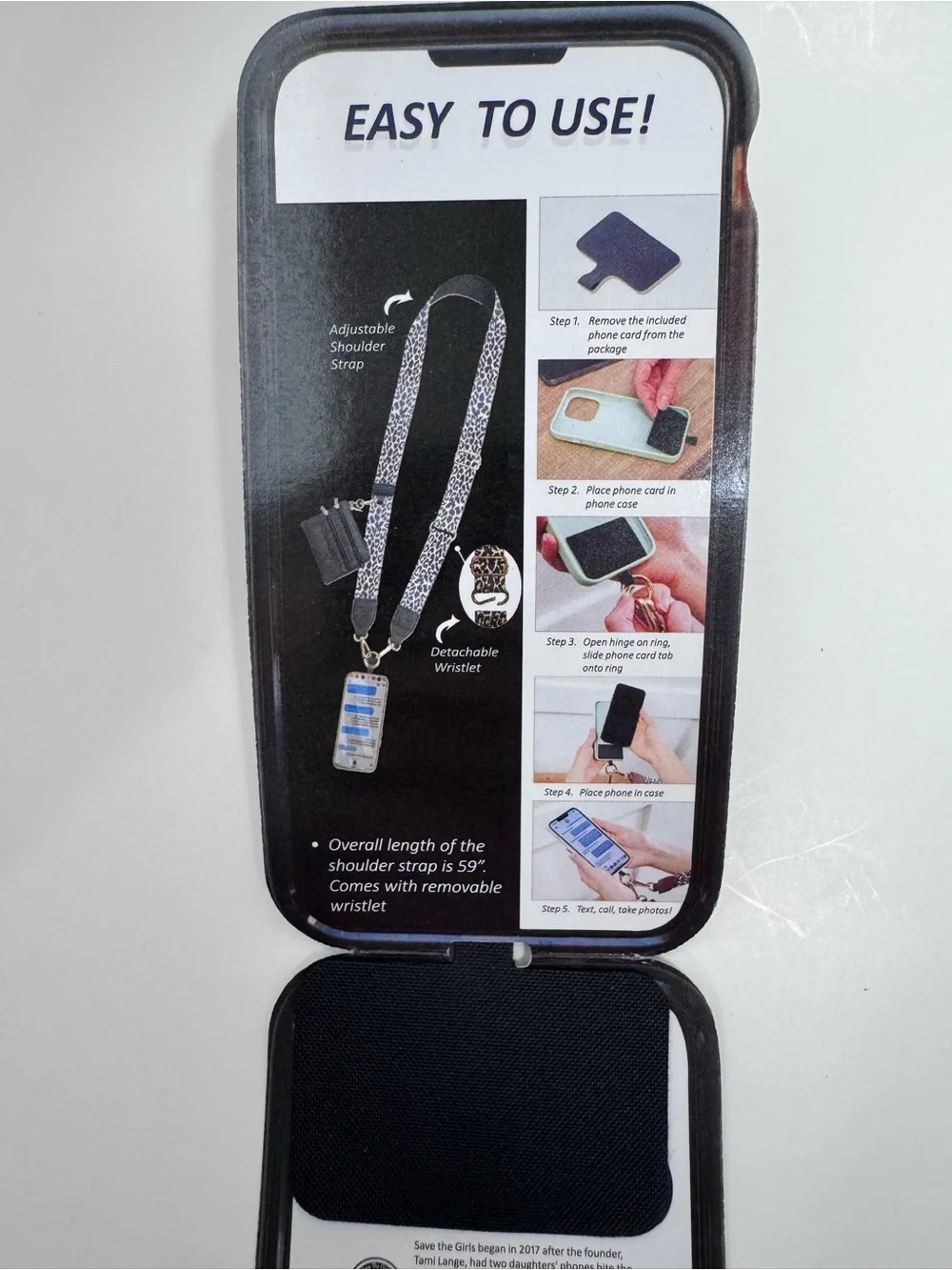 Save The Girls Clip & Go Sage Lilac Phone Strap Triple Zip Pouch NWT